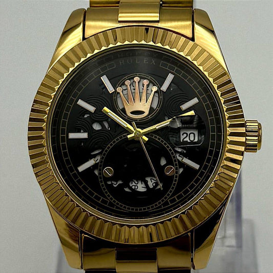 Men’s Stainless Steel Quartz Watch  Round Dial Water Resistant