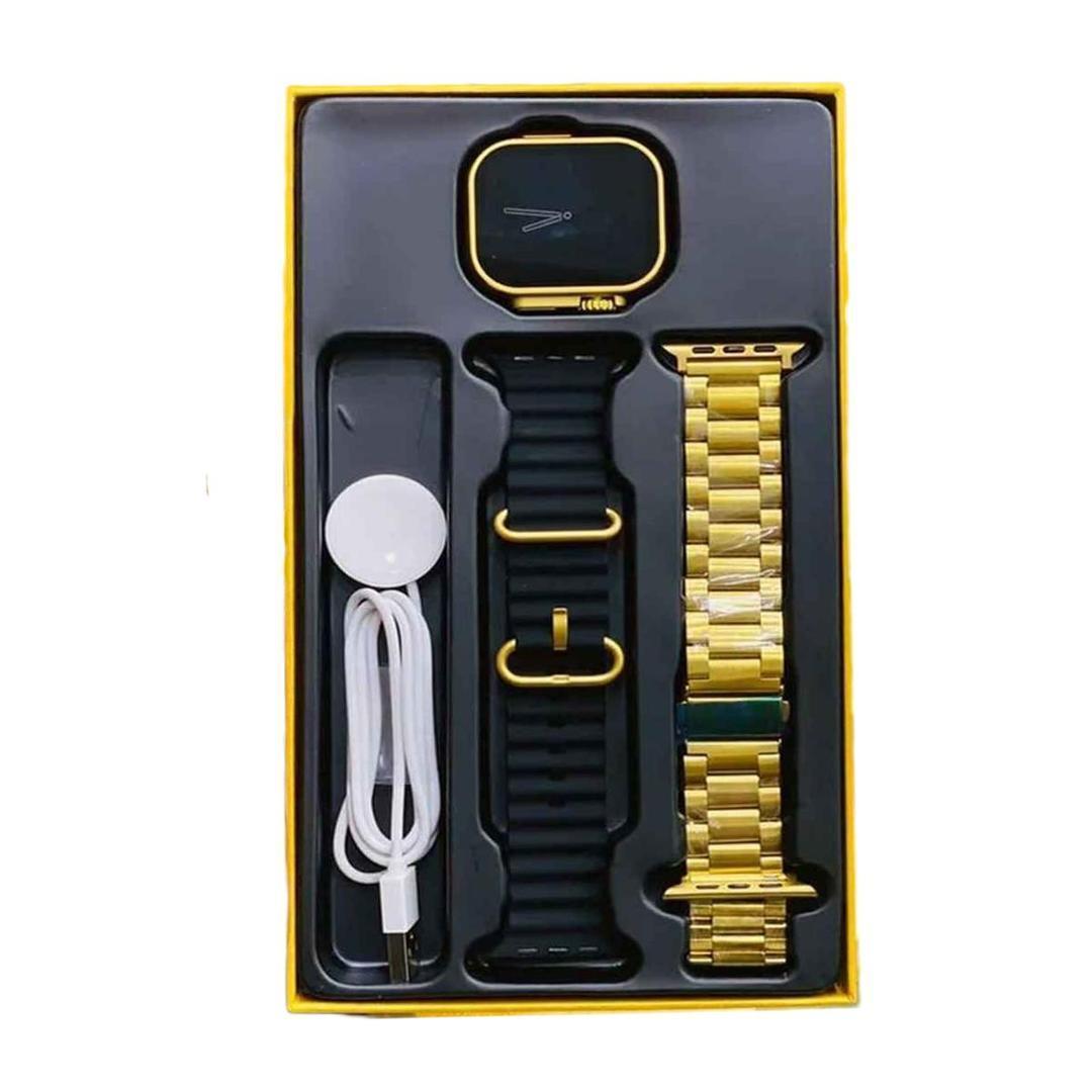HK9 Ultra Golden Edition Smart Watch   Bluetooth 5.1 GPS  NFC Voice