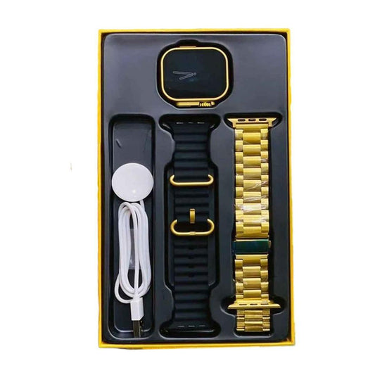 HK9 Ultra Golden Edition Smart Watch   Bluetooth 5.1 GPS  NFC Voice