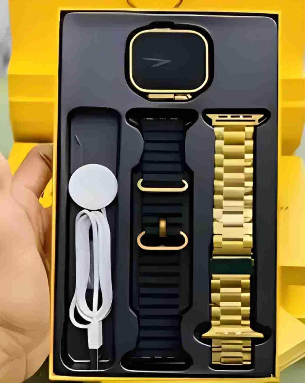 HK9 Ultra Golden Edition Smart Watch   Bluetooth 5.1 GPS  NFC Voice