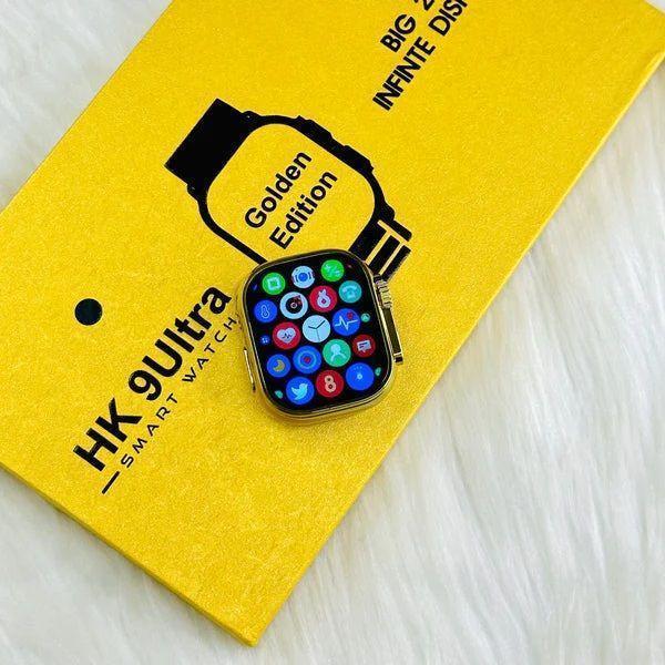HK9 Ultra Golden Edition Smart Watch   Bluetooth 5.1 GPS  NFC Voice