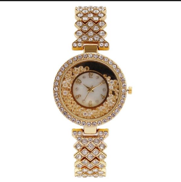 Fashion Diamond Women’s Quartz Watch  Golden Luxury Ladies  Watch