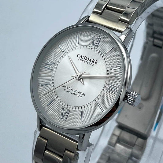 Elegant Women’s Stainless Steel Quartz Watch  Water Resistant 12-Hour