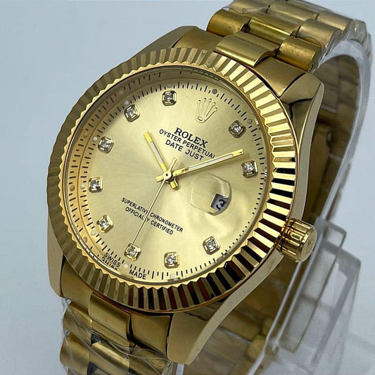 Men’s Stainless Steel Quartz Watch  Round Dial  Water Resistant