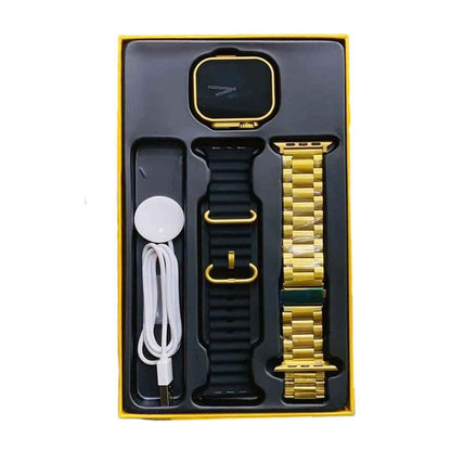 HK9 Ultra Golden Edition Smart Watch   Bluetooth 5.1 GPS  NFC Voice