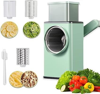 Vegetable Cutter Manual Rotary Cheese Grater & Shredder