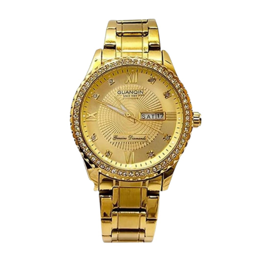 Men’s Stainless Steel Quartz Wrist Watch  Round Dial  Water Resistant