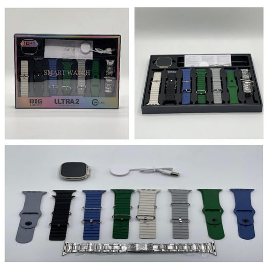 Ultra 2 Smartwatch With 10 Straps  2.20" HD Display