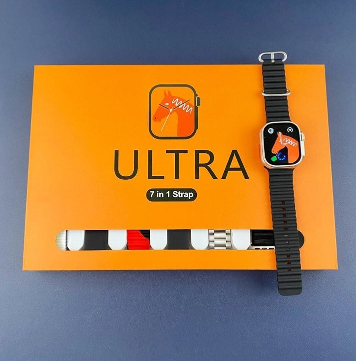 7 in 1 Ultra Smart Watch  2.0 LCD Display  7 Premium Straps