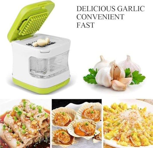 Garlic Press with 2 Stainless Steel Blades