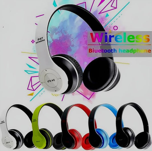 P47 Bluetooth Headphones Over-Ear Foldable Wireless Headset