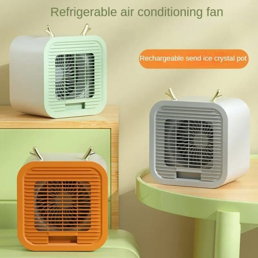 Portable Desktop Air Conditioning Fan – USB Rechargeable Mini Cooler