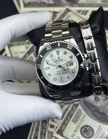 Rolex Men’s Formal Quartz Wrist Watch  Stainless Steel Strap