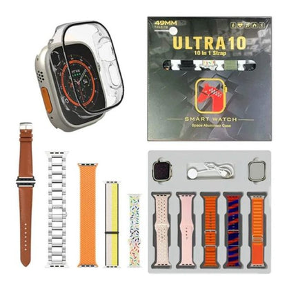 Ultra 10 Smart Watch  10-in-1 Straps + Jelly Case